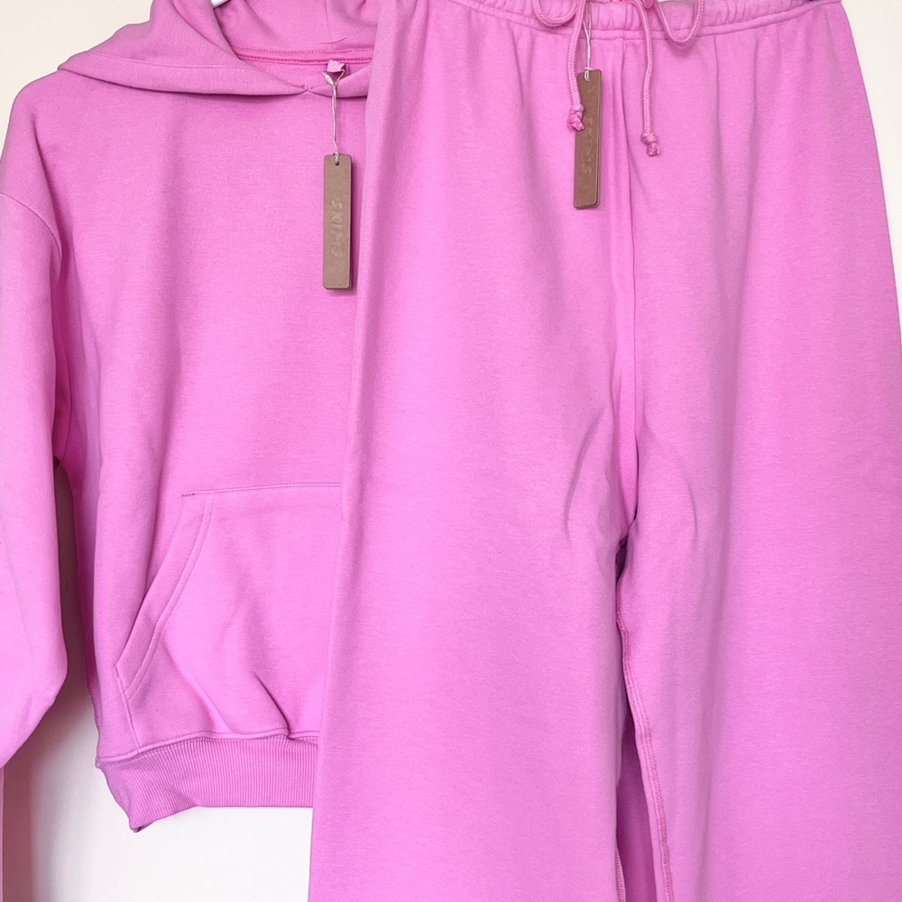 Skims cotton fleece bubblegum set